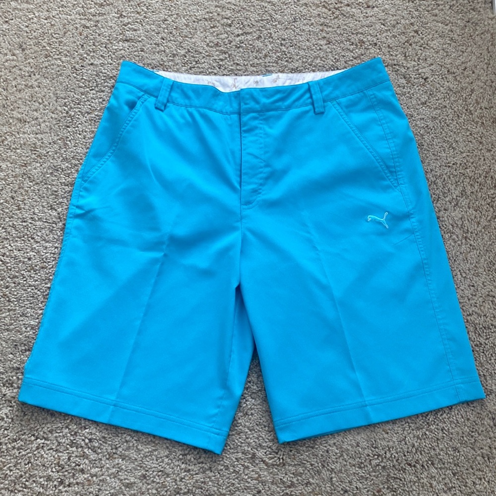 Blue puma golf shorts